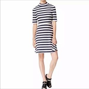 Maison Jules Mock neck Stripe dress